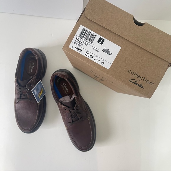 Clarks Mens Bradley Vibe Moc Toe Sneaker In Tan Tumble - New In Box -Reemoly - Picture 3 of 16